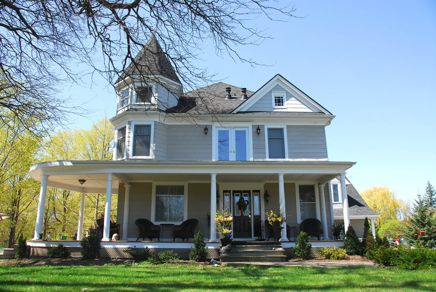 Victorian House in Spring